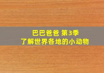 巴巴爸爸 第3季 了解世界各地的小动物